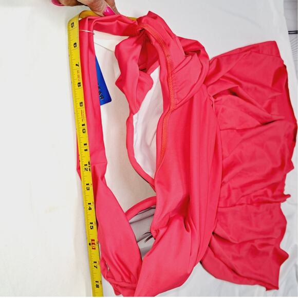 NWT COCOPEAR Women's 4XL Pinky Coral 1 piece swimsuit with built-in bottoms - Picture 8 of 12